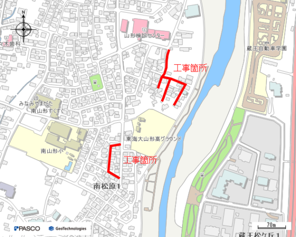 （耐震）配水管更新工事（蔵王成沢工区ほか）に伴う路面復旧工事