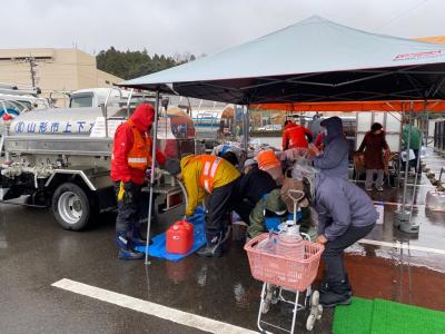 石川県七尾市での給水活動