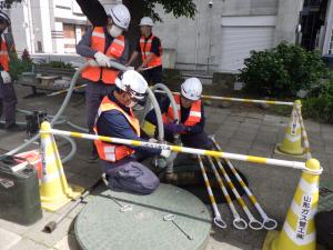 ホースの接続