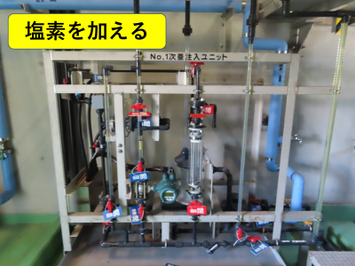 塩素を加える