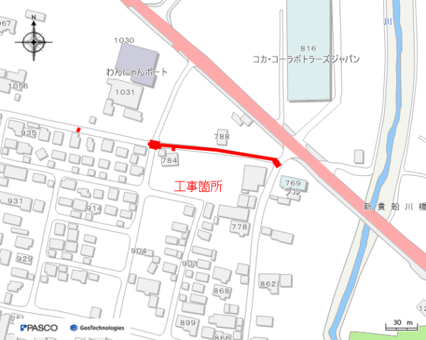 配水管整備工事に伴う路面復旧工事（船町工区）