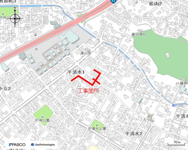 （耐震）配水管更新工事（松見町工区ほか）に伴う路面復旧工事