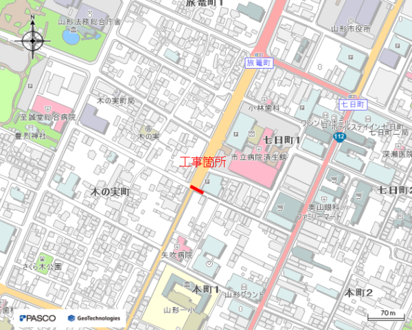 汚水管渠更生工事（本町一丁目　　第4304工区）
