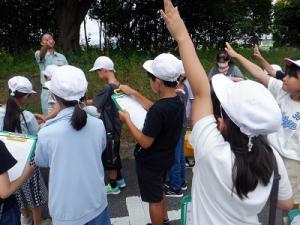 外での見学の様子（４）