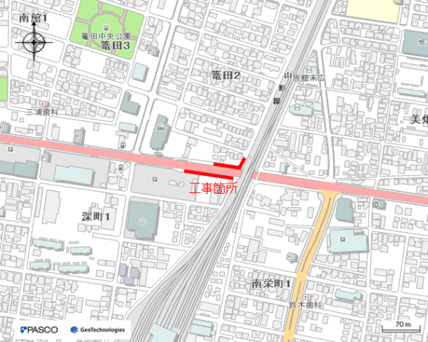 （耐震）配水管更新工事（深町一丁目工区）