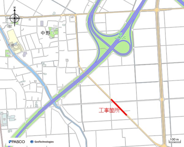 （耐震）配水管更新工事（八幡前工区）に伴う路面復旧工事