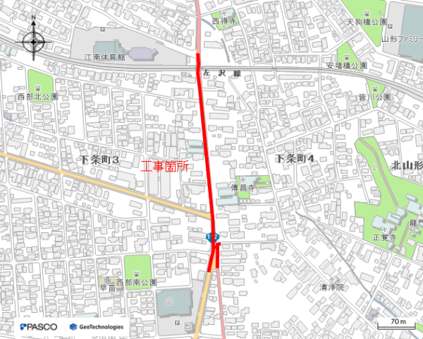 道路工事に伴う配水管整備工事（江南一丁目工区ほか）