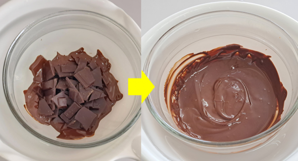 チョコレートを湯せんする