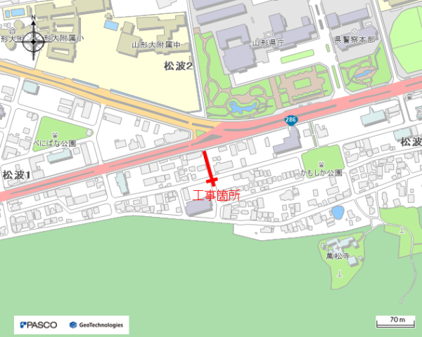 （耐震）配水管更新工事（松波四丁目第１工区）
