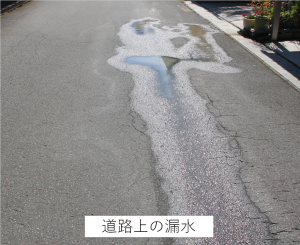 道路上の漏水