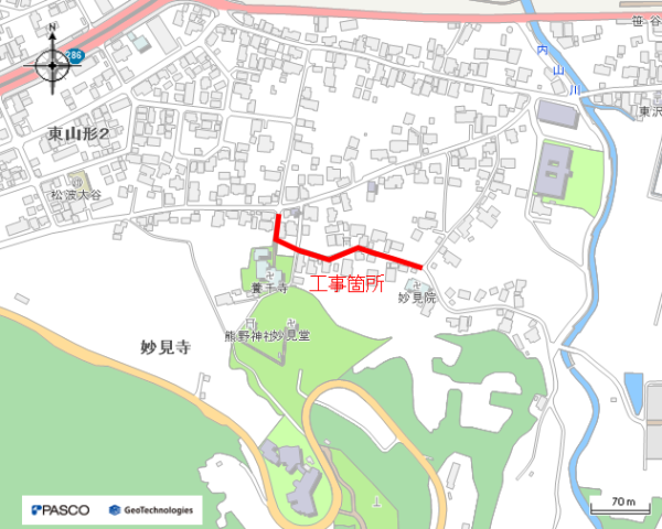 熊の前配水場移転に伴う配水幹線整備工事（妙見寺第5工区）