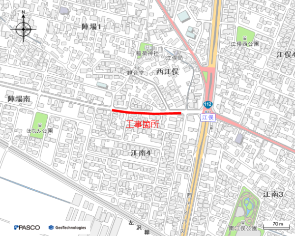 （耐震）配水管更新工事（江南四丁目第２工区）