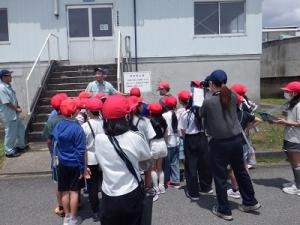 屋外での見学の様子