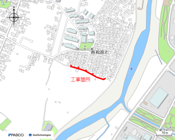 (耐震)配水管更新工事(南松原二丁目工区)