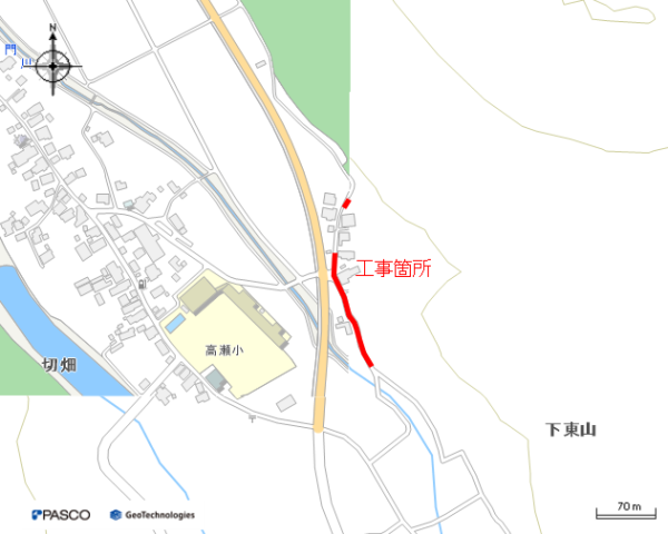 (耐震)配水管更新工事(下東山工区ほか)に伴う路面復旧工事